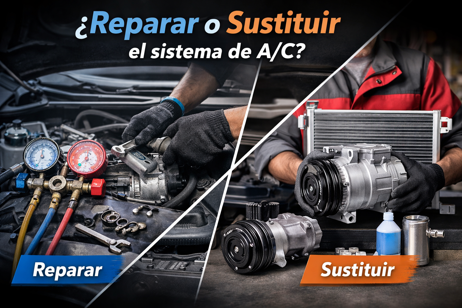 ¿Reparar o sustituir el sistema de A/C? Guía según el tipo de vehículo y uso